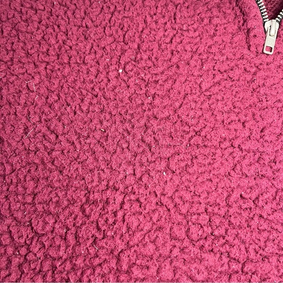 Victoria's Secret PINK Maroon Sherpa Quarter Zip - Picture 6 of 8